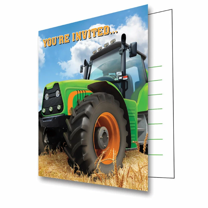 Creative Converting Tractor Time Invitation (48/case)