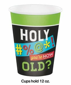 Creative Converting Adult Birthday Party Themes Age Humor 12 Oz. Hot/Cold Cups (96/Case)
