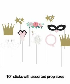 Creative Converting Stylish Swan Photo Booth Props 60 Ct Kids Birthday Party Themes