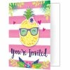 Creative Converting Kids Birthday Party Themes Pineapple N Friends Invitation Pscd (Case Pack Of 48)
