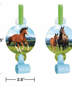 Creative Converting Kids Birthday Party Themes Horse And Pony Blowers W/ Medallions (48/Case)