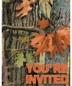 Creative Converting Hunting Camo Birthday Party Invitation, Foldover (48/case)