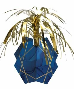 Creative Converting Navy Blue And Gold Foil Centerpieces 6 Ct
