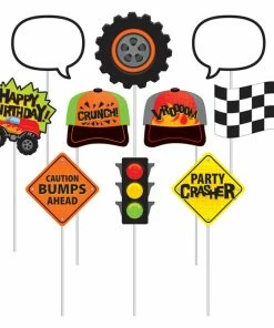 Creative Converting Monster Truck Rally Photo Props (60/Case) Kids Birthday Party Themes