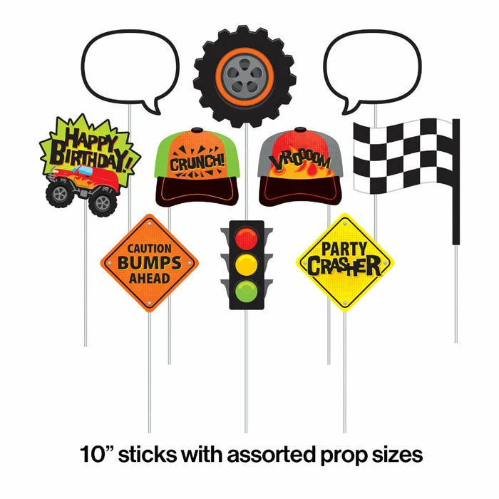Creative Converting Monster Truck Rally Photo Props (60/Case) Kids Birthday Party Themes