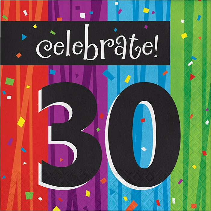 Creative Converting Milestone Celebrations 30th Lunch Napkins, 3-Ply (192/case)