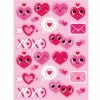 Creative Converting Valentine's Day Party Decorations Valentines Emoji Hearts Stickers (Case Pack Of 48)