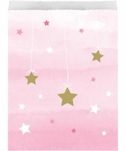 Creative Converting One Little Star Girl Paper Treat Bag Large (120/case)