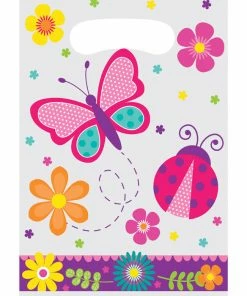 Creative Converting Kids Birthday Party Themes Butterfly Garden Loot Bag (Case Pack Of 96)