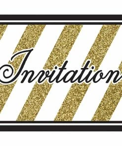 Creative Converting Black & Gold Invitation (48/case)