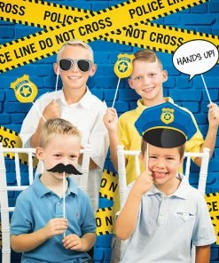 Creative Converting Police Party Photo Backdrop (Case Pack Of 6) Kids Birthday Party Themes