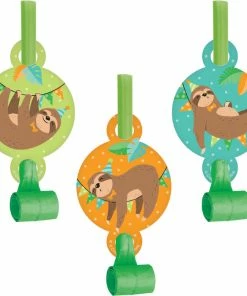 Creative Converting Sloth Party Party Blowers 48 Ct