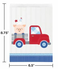 Creative Converting Farmhouse Birthday Blue Paper Treat Bags (120/Case)