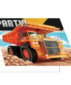 Creative Converting Kids Birthday Party Themes Big Dig Construction Foldover Invitations (48/Case)