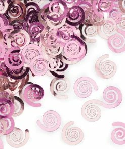 Creative Converting Classic Pink Swirls Confetti (12/case) Solid Color Tableware
