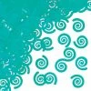 Creative Converting Solid Color Tableware Teal Lagoon Confetti Swirls (Case Pack Of 12)