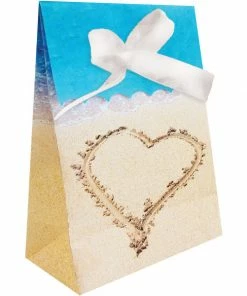 Creative Converting Beach Love Favor Bags, Diecut With Ribbon (72/case)