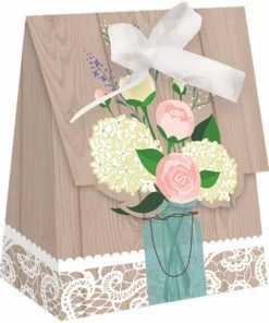 Creative Converting Rustic Wedding Favor Bags, Diecut With Ribbon (72/case) Bridal And Wedding
