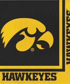 Creative Converting NCAA College Themed Party Decorations University Of Iowa Lunch Napkins, 2-Ply (240/case)