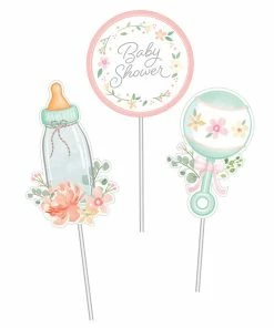 Creative Converting Farmhouse Floral Centerpiece Sticks - Baby Shower (18/Case) Baby Showers