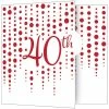 Creative Converting Anniversary Decorations Sparkle And Shine Ruby 40th Invitations (48/Case)