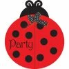 Creative Converting Kids Birthday Party Themes Ladybug Fancy Invitation, Gatefold Diecut (48/case)