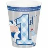 Creative Converting Farmhouse Birthday Blue 9 Oz. Hot/Cold Cups (96/Case) 1st Birthday Party Themes