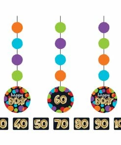 Creative Converting Balloon Birthday Hanging Cutouts (Case Pack Of 36) Adult Birthday Party Themes