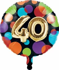 Creative Converting Adult Birthday Party Themes Balloon Birthday Metallic Balloon 18", 40 (Case Pack Of 10)