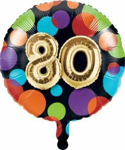 Creative Converting Balloon Birthday Metallic Balloon 18", 80 (Case Pack Of 10)