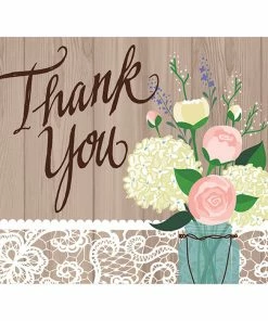 Creative Converting Bridal And Wedding Rustic Wedding Thank You (48/case)