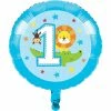 Creative Converting One Is Fun Boy Metallic Balloon 18 Inch (10/case) 1st Birthday Party Themes