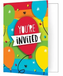 Creative Converting Hoppin' Birthday Cake Invitation Foldover W/ Attachment (Case Pack Of 48)