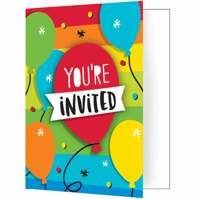 Creative Converting Hoppin' Birthday Cake Invitation Foldover W/ Attachment (Case Pack Of 48)