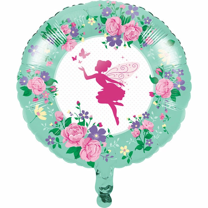 Creative Converting Floral Fairy Sparkle 18" Mylar Ballon (10/Case) Kids Birthday Party Themes