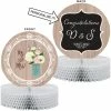Creative Converting Bridal And Wedding Rustic Wedding Centerpiece, Honeycomb, Diecut Set (6/case)