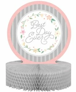 Creative Converting Farmhouse Floral Honeycomb Centerpiece - Wedding (6/Case) Bridal And Wedding