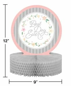 Creative Converting Farmhouse Floral Honeycomb Centerpiece - Wedding (6/Case) Bridal And Wedding