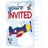 Creative Converting Kids Birthday Party Themes Lil' Flyer Airplane Invitation Foldover W/ Attachment (Case Pack Of 48)
