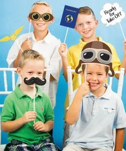 Creative Converting Kids Birthday Party Themes Lil' Flyer Airplane Photo Booth Prop (Case Pack Of 60)