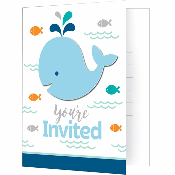 Creative Converting Lil' Spout Blue Invitation With Att (48/case)
