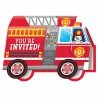 Creative Converting Kids Birthday Party Themes Flaming Fire Truck Invitation Diecut Foldover (Case Pack Of 48)