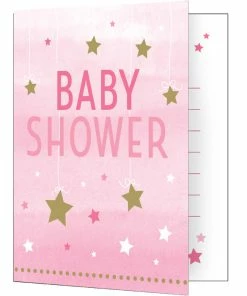 Creative Converting One Little Star Girl Invitation Foldover (48/case)