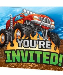 Creative Converting Monster Truck Rally Gatefold Invitations (48/Case)