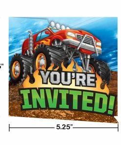Creative Converting Monster Truck Rally Gatefold Invitations (48/Case)