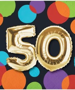 Creative Converting Adult Birthday Party Themes Balloon Birthday Beverage Napkin, 50 (Case Pack Of 192)