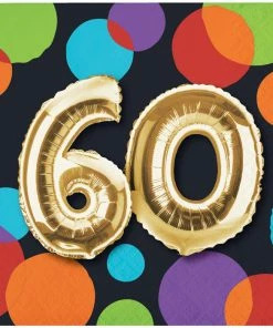 Creative Converting Balloon Birthday Beverage Napkin, 60 (Case Pack Of 192)