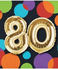Creative Converting Adult Birthday Party Themes Balloon Birthday Beverage Napkin, 80 (Case Pack Of 192)