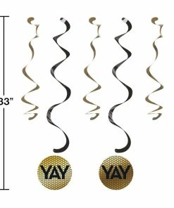 Creative Converting Themed Tableware Gold Sequin Dizzy Danglers (60/Case)