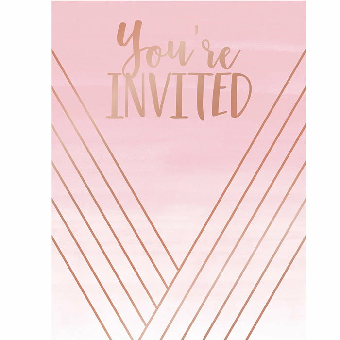 Creative Converting Rose' All Day Postcard Invitations (48/Case) Themed Tableware